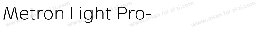 Metron Light Pro字体转换